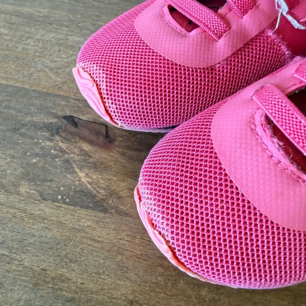 Nautica Toddler Sneakers Size 4 Pink Mesh Hook & Loop Casual Shoes
